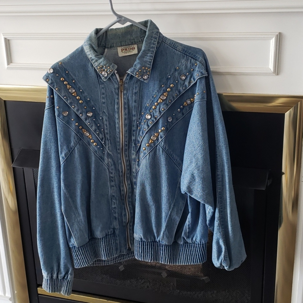 Studded jean jacket